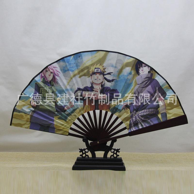 明星应援扇子卡通动漫折扇定做8寸绢布竹扇现货批发厂家直营-阿里巴巴