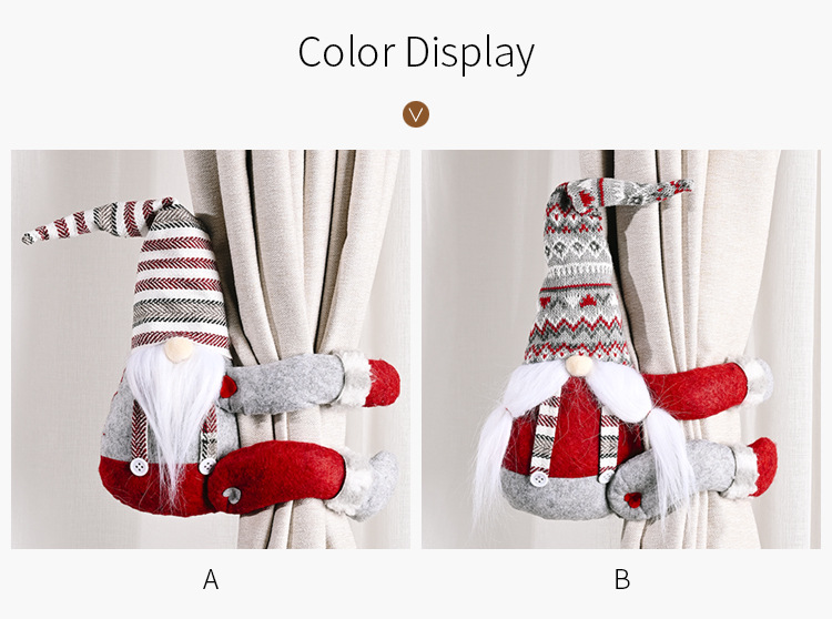 Christmas Decoration Striped Hat Curtain Buckle display picture 9