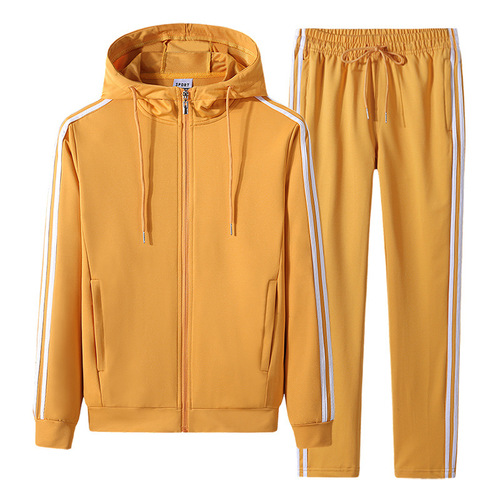 Source pure cotton sports suit for men, autumn and winter new couple set with handsome clothes, large size casual two-piece set