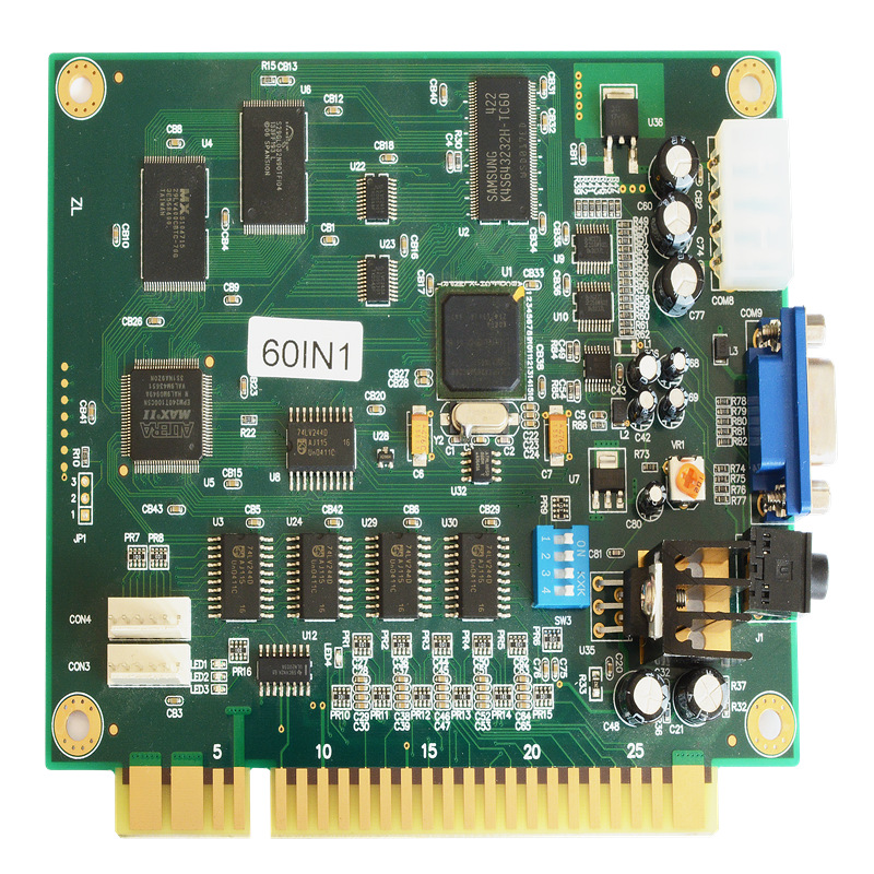 Versión de exportación Versión en inglés 60-en-una máquina de juego placa base placa de circuito 60in1 Tablero de programa tablero de juego de máquina de doble filo
