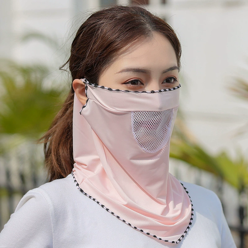 Triangular summer medical mask, thin scarf, veil, sun protection, with neck protection