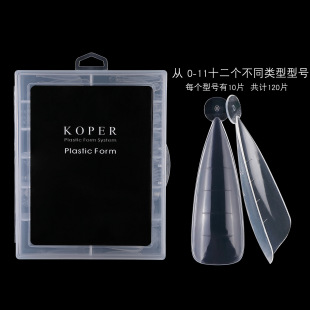 Nail art new water drop tip type phototherapy Crystal extension nail sheet with scale without paper holder extension glue nail mold
