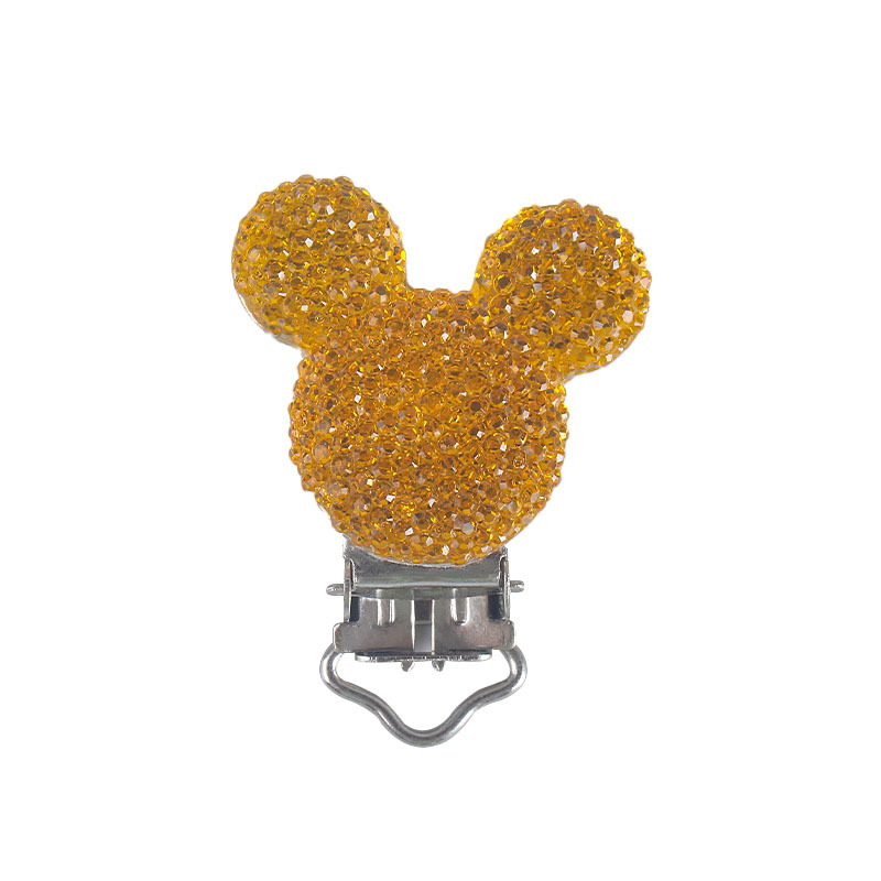 Suministros para bebés de dibujos animados animal chupete clip creativo DIY brillante clip de hierro chupete cadena accesorios de la joyería