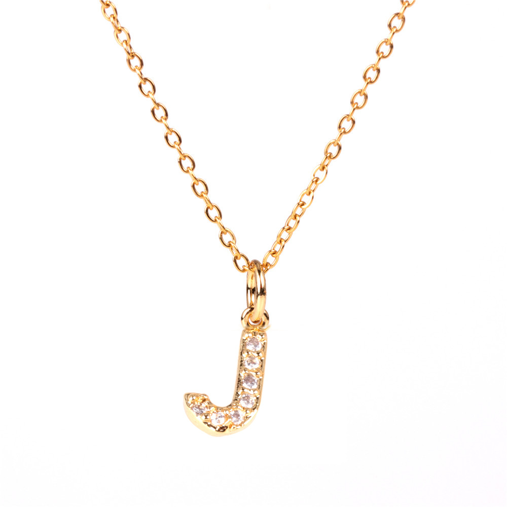 Mode Lettre Acier Inoxydable Diamant Collier display picture 4