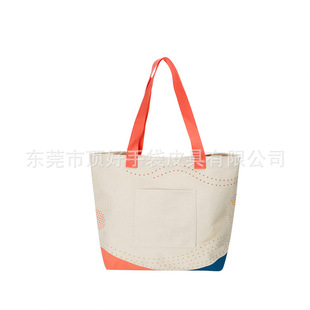 European and American Style New 20a Canvas Tote Bag Multi-functional Environmentally Friendly Canvas Fabric Shopping Bag Dongguan Manufacturer Customization