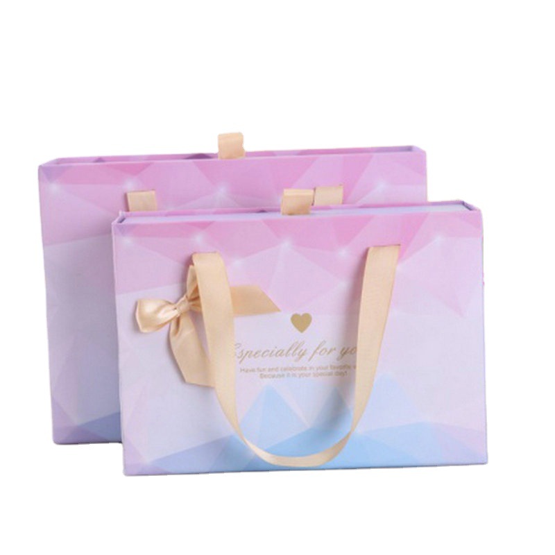 Valentine's Day Gift Box Pink Large High-end Gift Portable Packaging Bag Back Gift Box Pink Gift Box