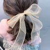 Light and thin cute hair rope with bow, hair accessory, Korean style