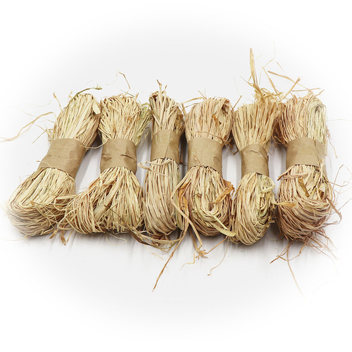 Natural colored raffia grass color 30 grams/bundle DIY raffia straw hat raw materials raffia rope wholesale 