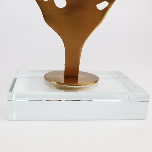 Home Decor Accent, Minimalist Modern Living Room Coffee Table End Table Entryway Abstract Creative Metal Iron Leaf Ornament