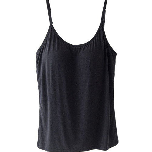 Vest with padded straps, bra-free vest, bottoming shirt, bra top, yoga women's outer wear sexy bottoming shirt