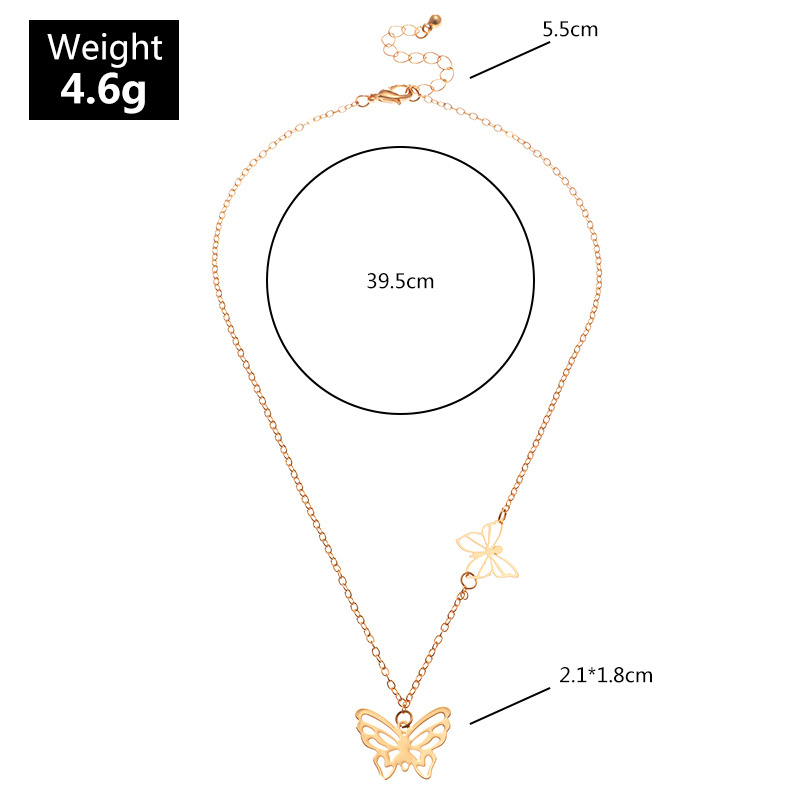 Nz1644 Europäischer Und Amerikanischer Grenz Überschreiten Der Schmuck New Fashion Butterfly Halskette Einfache Temperament Halskette display picture 1