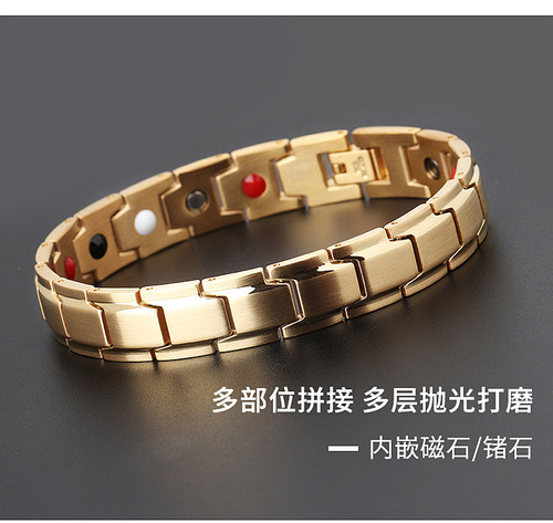 European and American pure titanium bracelets and bangles, wholesale magnetic titanium germanium titanium steel chains, pure red copper stainless steel chain manufacturer