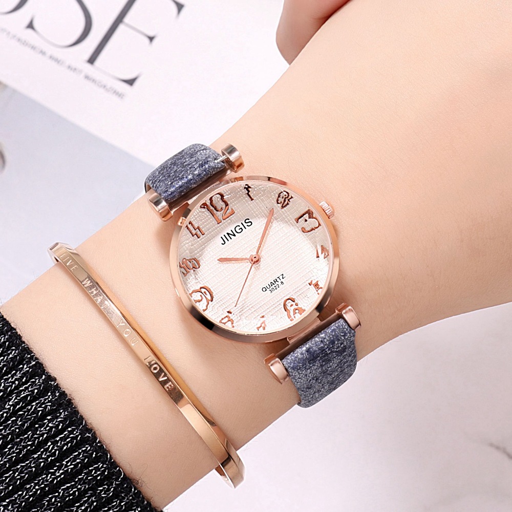 Korean version of watch, women's high minimalist temperament in middle school student style, literal and fashionable_voghion.com