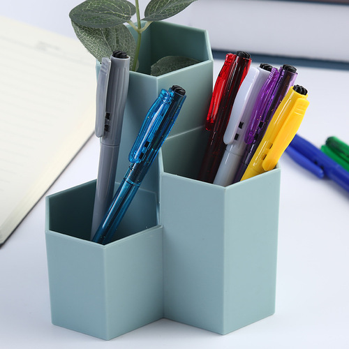 Ballpoint pens with push-button cases, blue, 0.7mm bullet tip