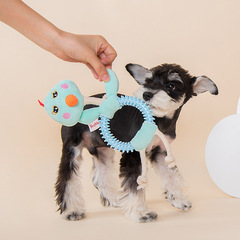 Pet toy manufacturer new biting interactive dog toy, spiky ring chicken long rope plush dog toy wholesale