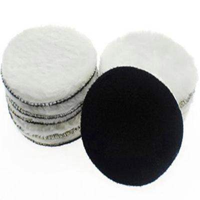 跨境供應5英寸10件套人造羊毛球植絨羊毛輪自粘式汽車美容抛光墊