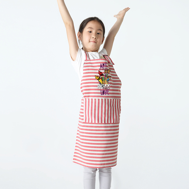 Pintura artística delantal para niños ropa de pintura cocina del hogar pintura de jardín de infantes para niñas traje antiincrustante para niños