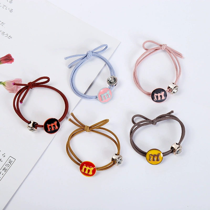 Creative hair rope with letters, cute beads, wholesale, European style, simple and elegant design