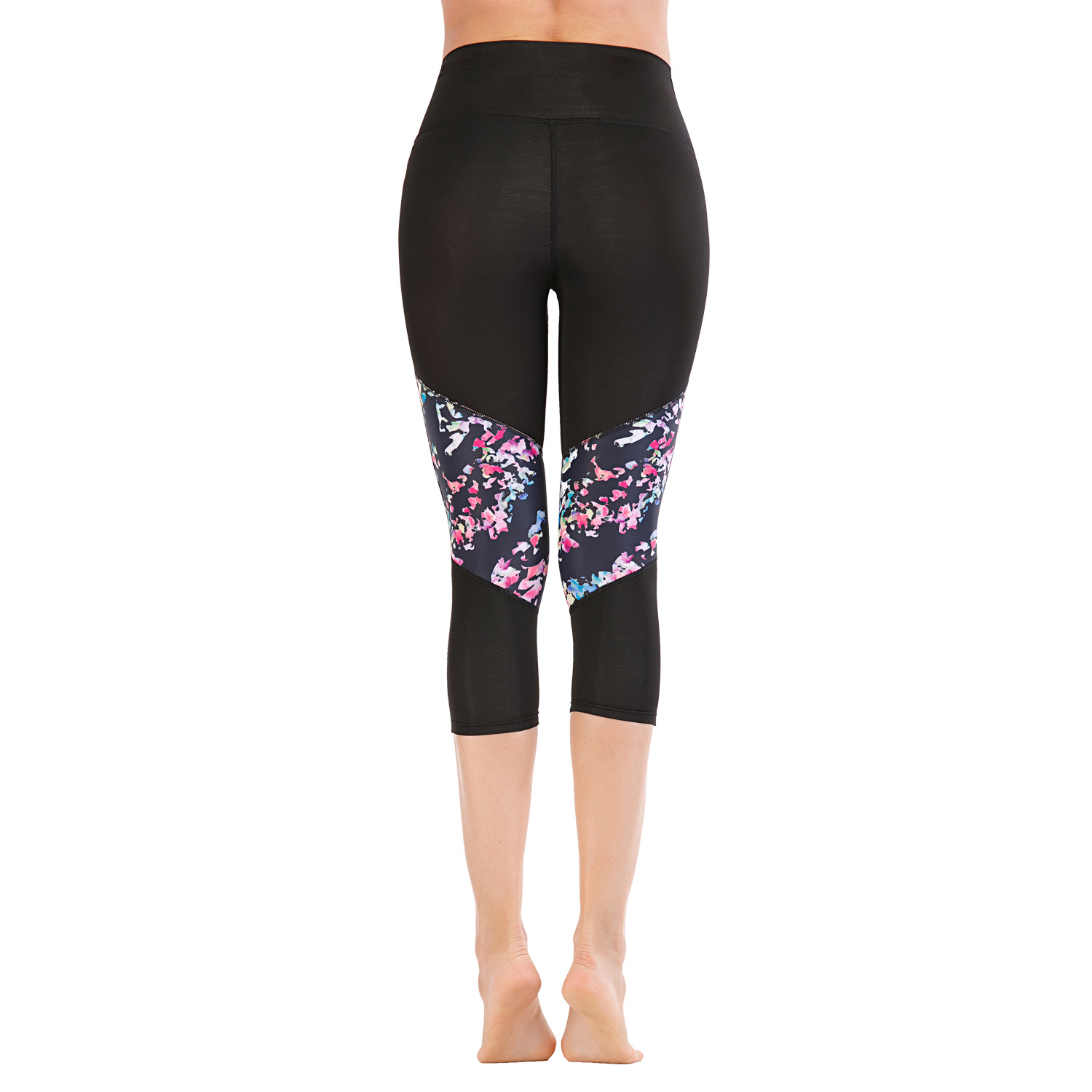 Running Tight Eight Point Short Yoga Pants Exercise Fitness Print Bottoming Pants