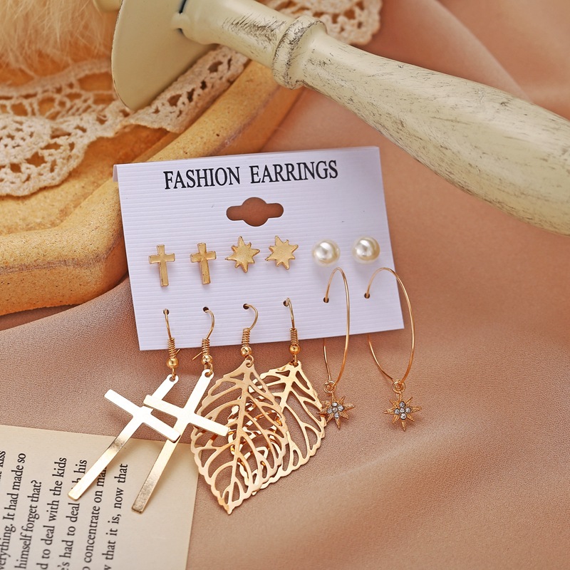 Hot Sale Earrings Set  Pairing Creative Simple Love Circle Earrings Wholesale Nihaojewelry display picture 5