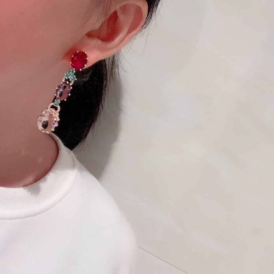 Transparent Drop Long Earrings display picture 6