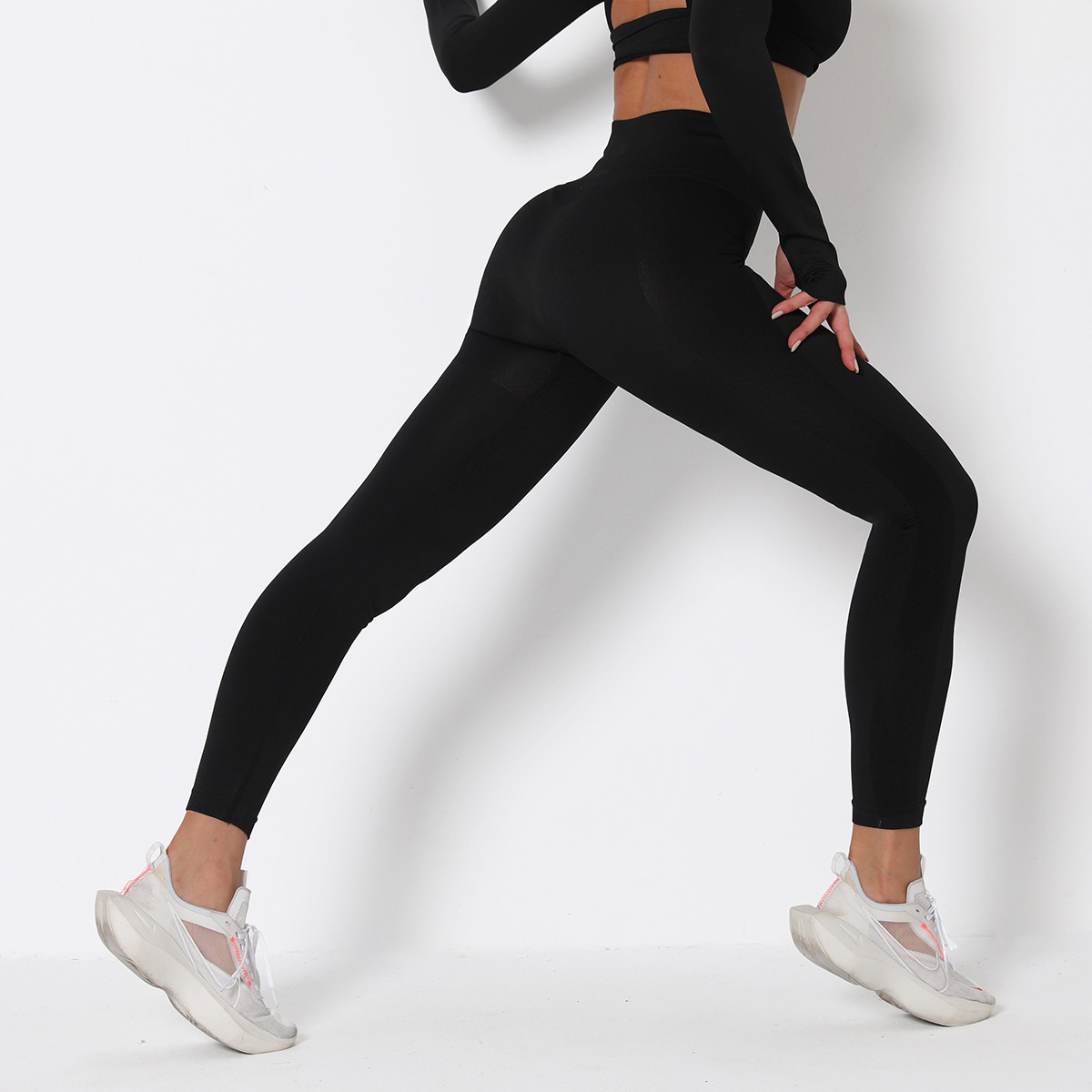 high-waist tight-fitting quick-drying cropped yoga pants NSNS11020