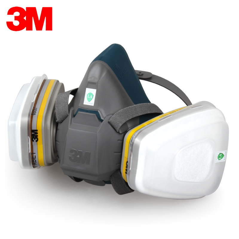 3M6502 + 6057 Anti-Virus máscara química pintura de aerosol de gas cloruro de hidrógeno cianuro de hidrógeno polvo máscara protectora