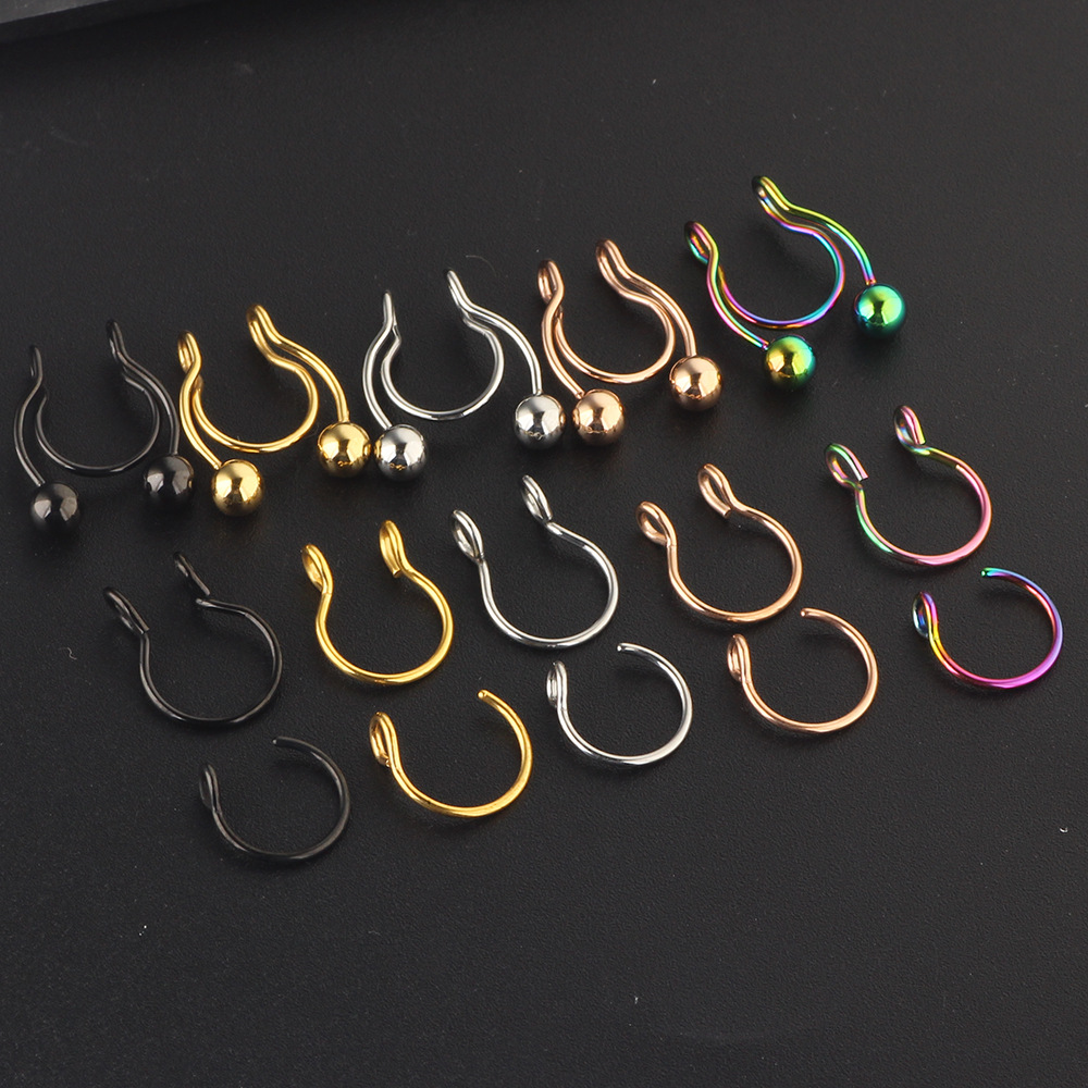 Pointed titanium steel lip stud product view