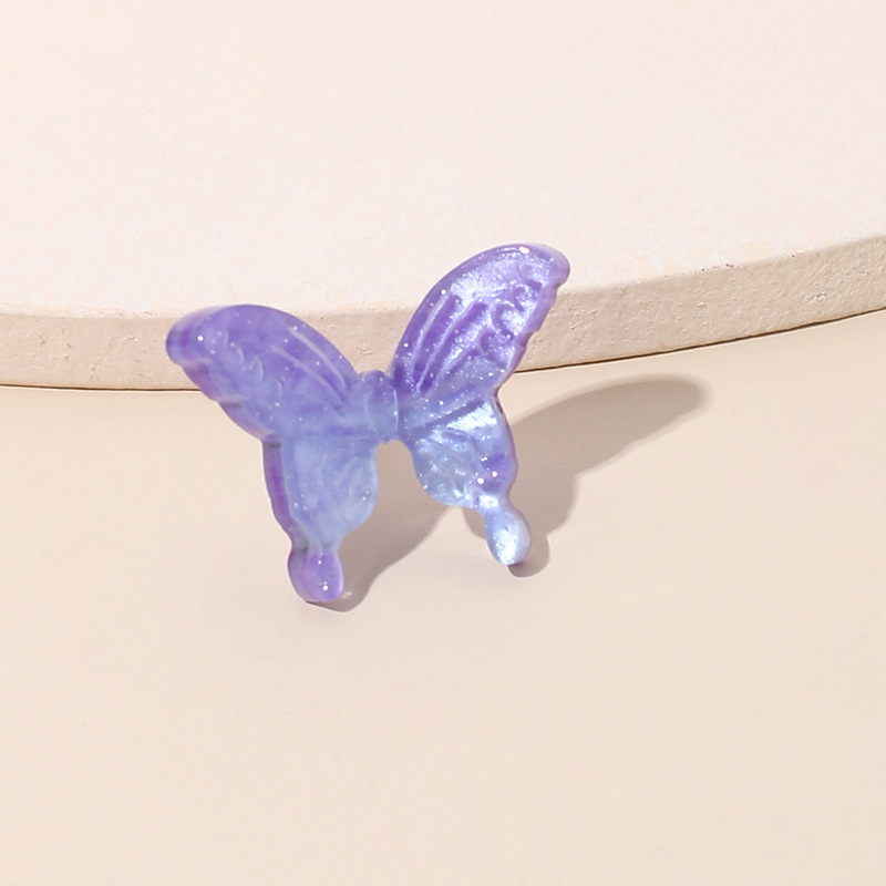 2g Weight Earrings, Ear Studs Classification Wedding, Travel Occasion Bow Knot Pattern Women'S Gender White, Pink, Purple Color Fashion New Three-dimensional Butterfly Korea Trendy Fashion Wild Resin Earrings Wholesale Nihaojewelry 19