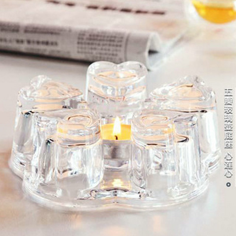 Glass tea set heart shaped