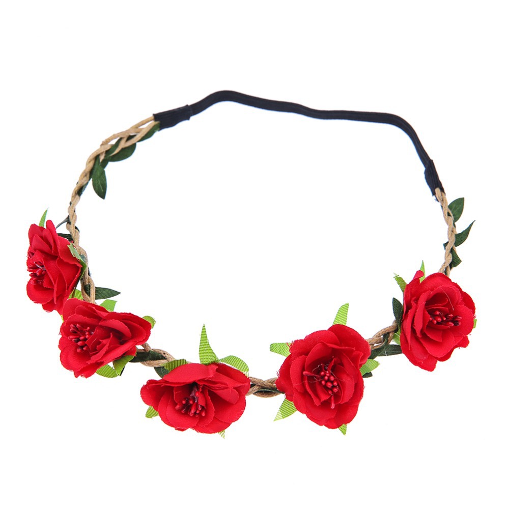 Foreign trade simulation flower headdress silk cloth small Rose Hair