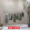 originality couture Stainless steel silvery wire drawing Display rack to ground display Clothes hanger suspension clothes goods shelves