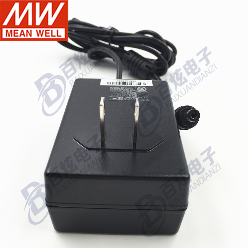 明纬医疗级电源适配器 GSM25U15-P1J 25W 15V1.66A 美规