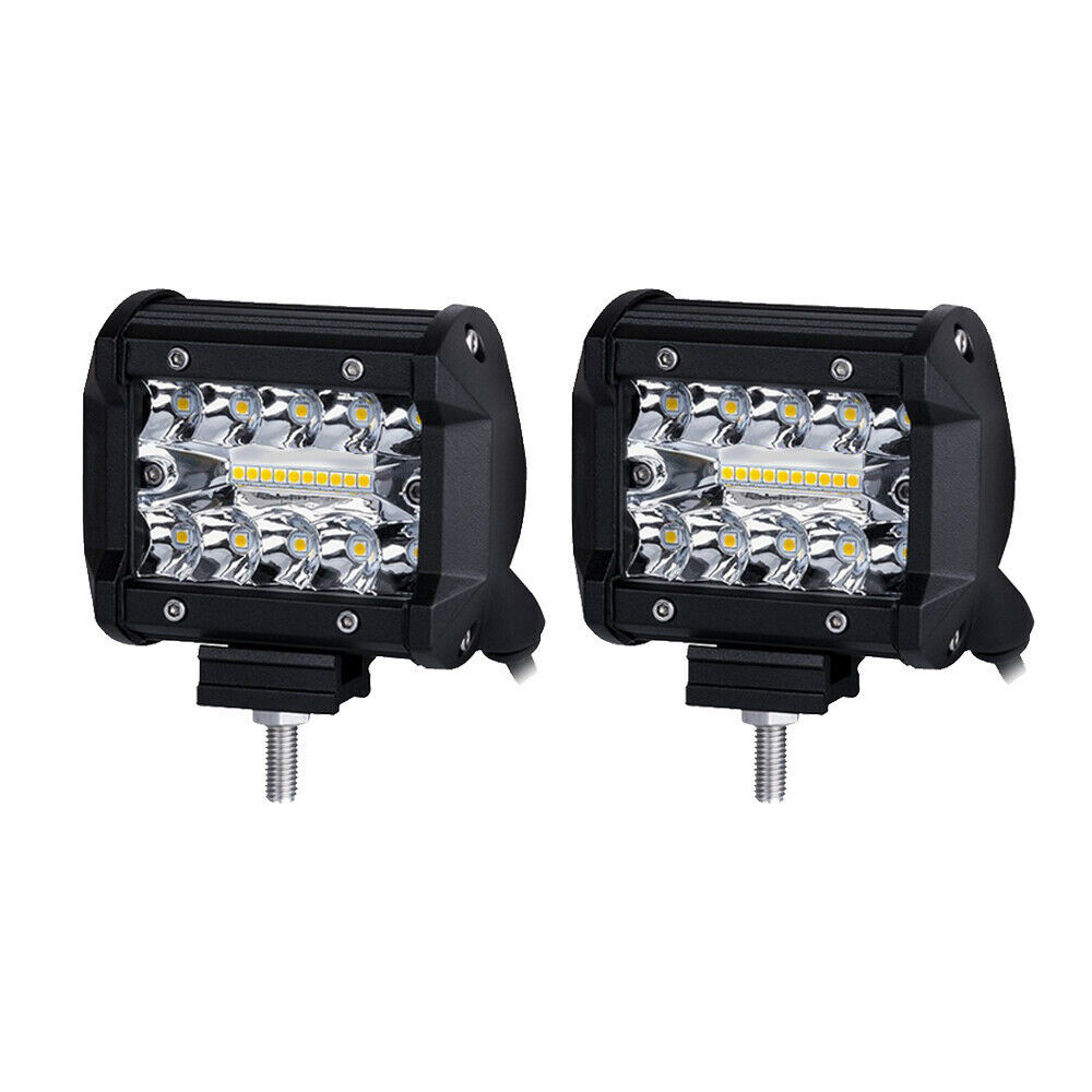 Transfronterizo de 4 pulgadas 120W lámpara de trabajo 20LED vehículo todoterreno auto camión 3 filas 60W 3030 image 3