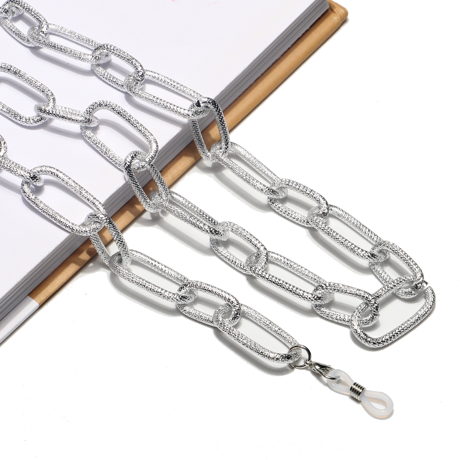 35g Weight Metal Material Gold, Silver Color Fashionable And Simple Color Retention Gold Thick Aluminum Chain Glasses Rope Metal Glasses Chain Wholesale Nihaojewelry 5