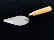 厂家直销支持砌砖刀抹泥板木柄塑料柄砌砖刀瓦工刀圆鼻桃型抹泥刀