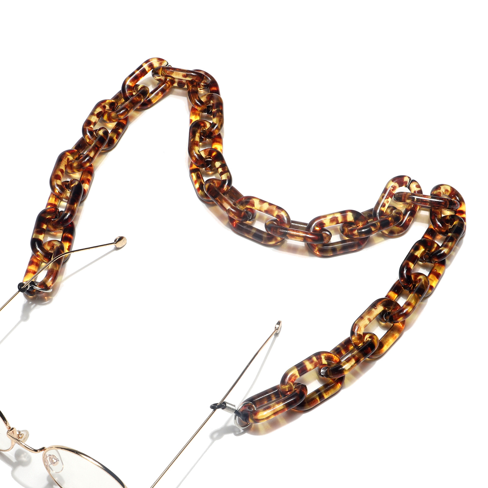 90g Weight Plastic Material Resin Acrylic Plastic Leopard Glasses Chain Simple Retro Fashion Glasses Chain Anti-skid Anti-lost Wholesale Nihaojewelry 2