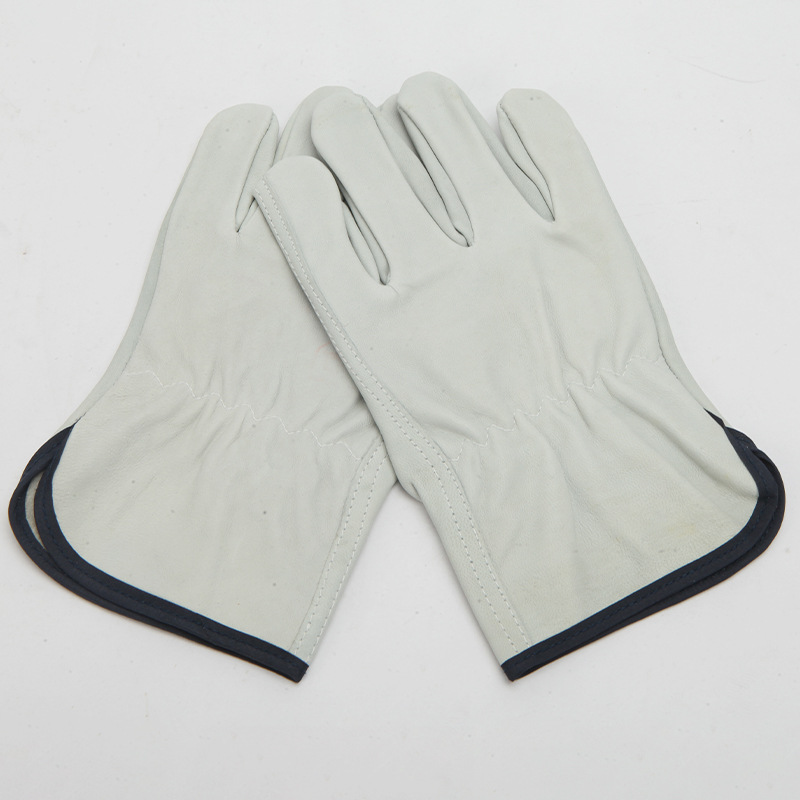 劳保手套羊皮电焊工作劳保手套羊皮司机手套短款骑行打磨切割电焊