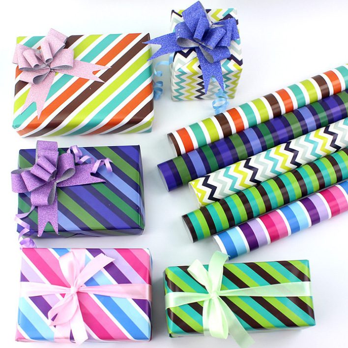 80g 圆点条纹系列礼品包装纸墙纸 礼物纸 精品店礼品包书纸 彩纸