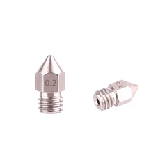 3D printer accessories 1.75/3mm consumable nozzle extruder silver stainless steel nozzle 0.3-0.5