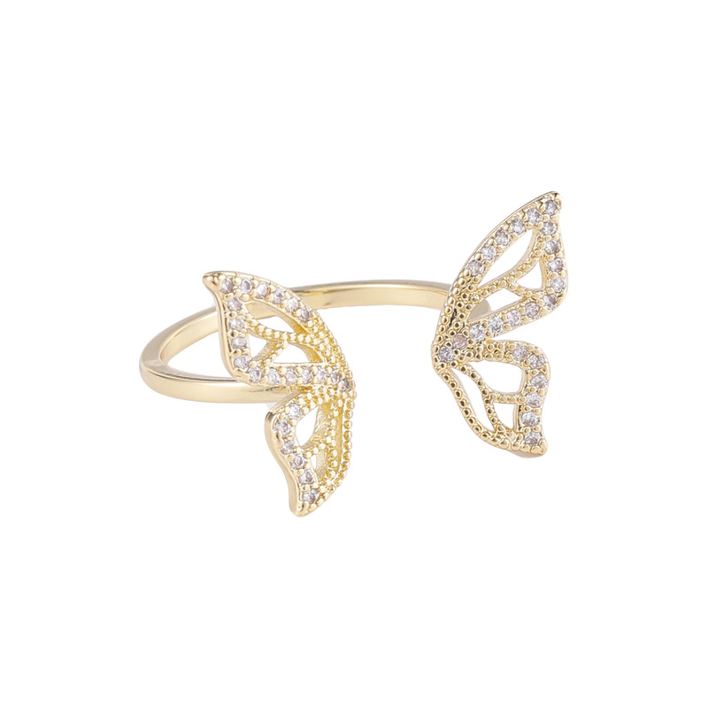 Butterfly Ring Fashion Retro Opening Index Finger Ring Wholesale Nihaojewelry display picture 3