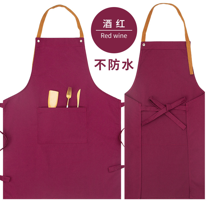 Delantal imprimible impresión del logotipo supermercado hogar cocina a prueba de aceite moda hombres y mujeres leche té restaurante mono