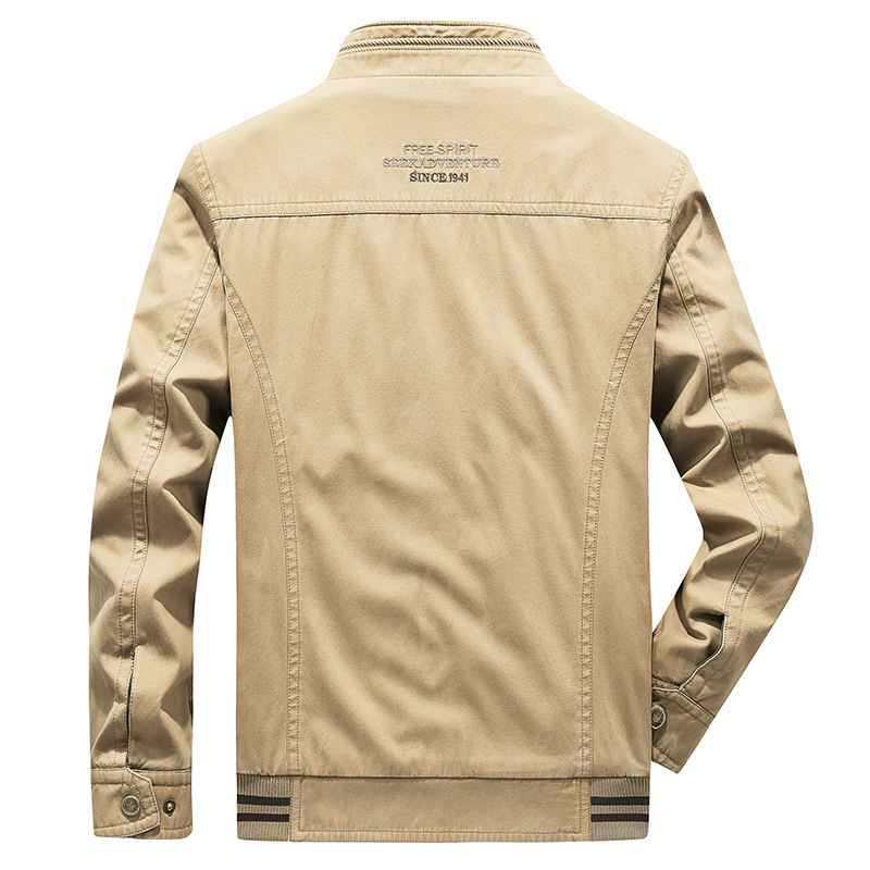 Primavera transfronteriza nueva chaqueta de ropa de hombre de doble cara, chaqueta de hombre de cuello vertical, chaqueta de hombre de doble cara