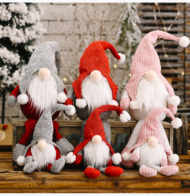 Christmas Supplies Red-haired Forest Old Man Hanging Legs Ornaments display picture 8