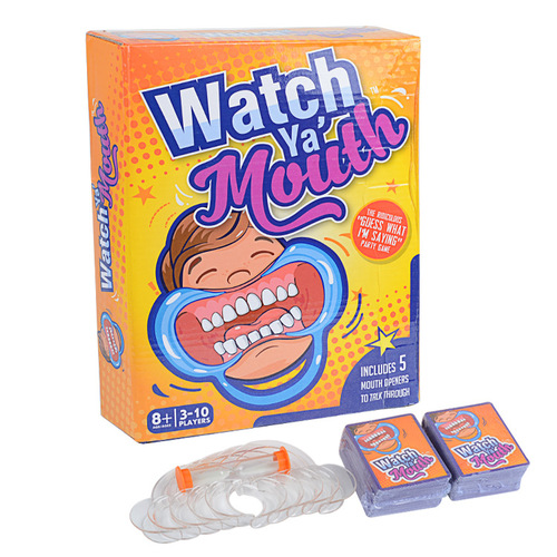美声说出来玩具  塑料牙套玩具  牙套搞笑纸牌watch ya mouth