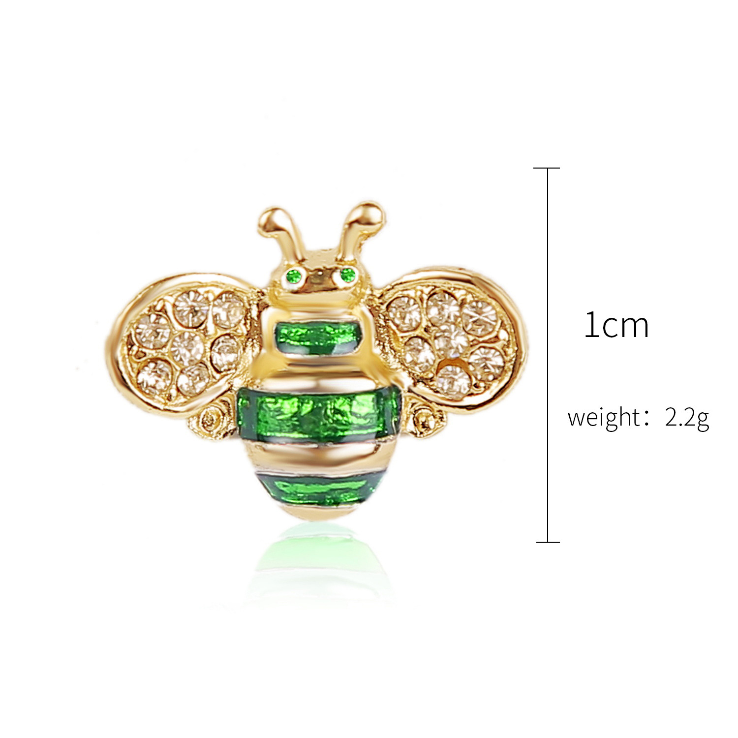 Nihaojewelry Animal Insect Spur Pin Small Bee Brooch Retro Cartoon Crystal Diamond Yellow Bee Brooch display picture 19