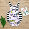 Summer children's vest, suspenders, cute pants, bodysuit, 2020, backless