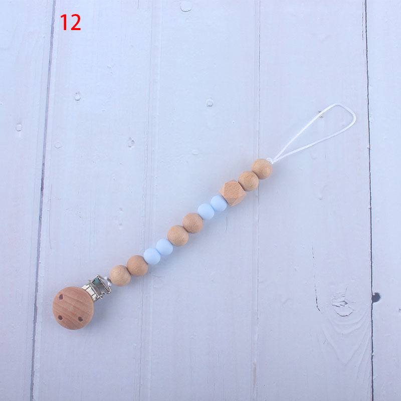 Nueva fábrica directa bebé Beech juguete mordedor bebé chupete de silicona pezón anti-gota cadena materna y infantil suministros