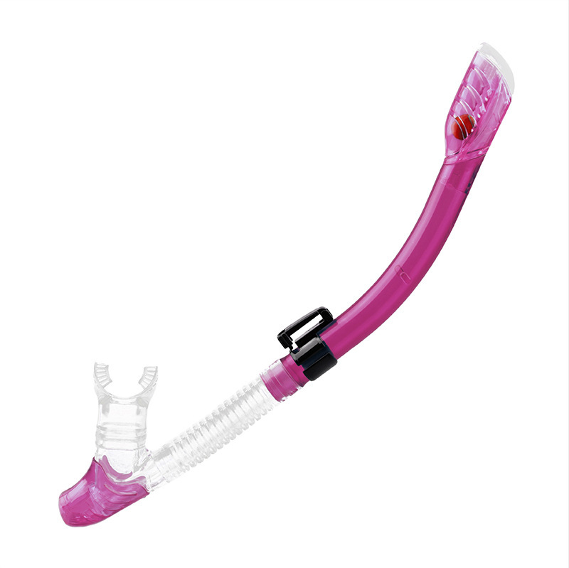 Chiusura automatica del tubo di respirazione per immersione con galleggiante per nuoto completamente asciutto in silicone trasparente per aspirazione dell'acqua anti-soffocamento_voghion.com