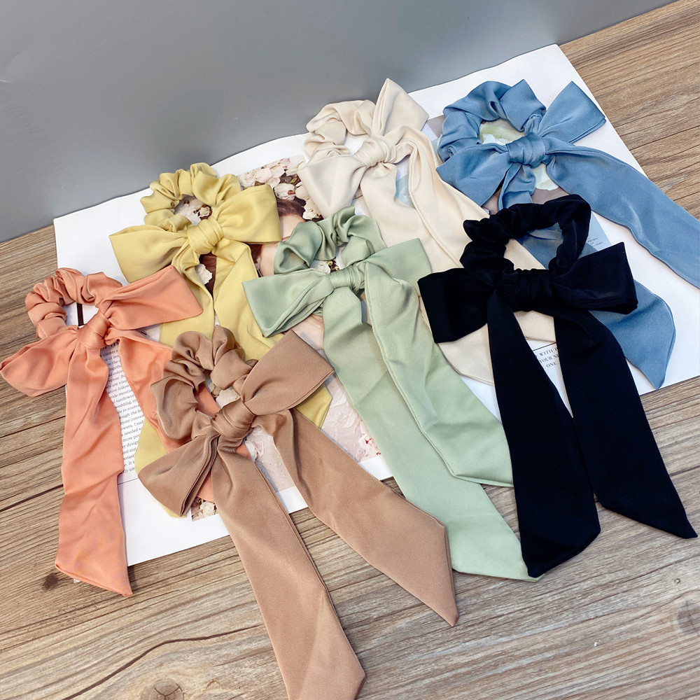 Bow Knot Long Ribbon Hair Scrunchies display picture 16